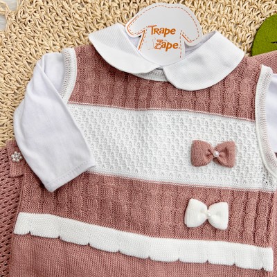  Saída de Maternidade Joana - Rosê Manta Coração Dois Laços